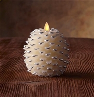 Luminara - Flameless LED Candles - Pine Cone Shape - 3.25-Inch x 4-Inch - Ivory Wax - Remote Ready