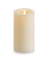 Luminara - Flameless LED Candle - Rustic Finish - Vanilla Scented Ivory Wax - Remote Ready - 3.5" x 7"
