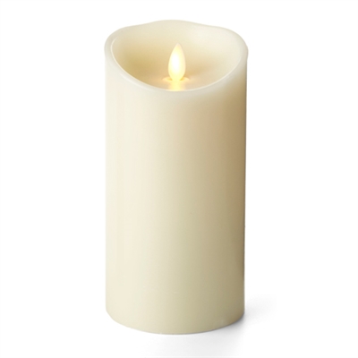 Luminara - Flameless LED Candle - Indoor - Unscented Ivory Wax - Remote Ready - 3.5" x 7"