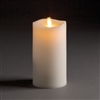 LightLi by Liown - Moving Flame - Flameless LED Candle - Ivory Wax - Remote Ready - 3.5" x 7"