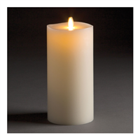 LightLi by Liown - Moving Flame - Flameless LED Candle - Indoor - Ivory Paraffin Wax - Remote Ready - 4" x 8.5"