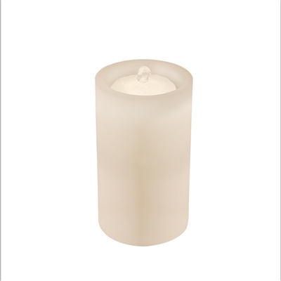 AquaFlame - Flameless LED Candle Fountain - Indoor - Wax - White - 5" x 8.5"