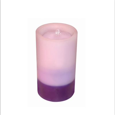 AquaFlame - Flameless LED Candle Fountain - Indoor - Wax - Graduated Purple - 5" x 8.5"
