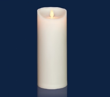 Torchier Moving Flame - Flameless LED Candle - Outdoor - ABS Plastic - Ivory - Remote Ready - 3.5" x 9"