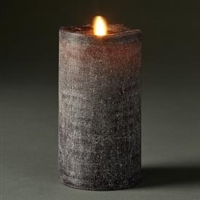 LightLi by Liown - Moving Flame - Flameless LED Candle - Linen Charcoal Wax - Bluetooth App Ready - Remote Ready - 3.5" x 7"