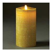 LightLi by Liown - Moving Flame - Flameless LED Candle - Linen Moss Wax - Bluetooth App Ready - Remote Ready - 3.5" x 7"