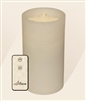 AquaFlame - Flameless LED Candle Fountain - White Wax - Fresco Finish - 4.2" x 7.8" - Remote Control