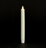 Mystique - Flameless LED Taper Candle - Indoor - Wax Coated - Ivory - 7/8" x 8"