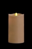 Matrixflame - Flickering Digital Flameless LED Candle - Indoor - Autumn Wood Scented - Sand Colored Wax - Remote Ready - 3.5" x 7"