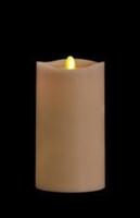 Matrixflame - Flickering Digital Flameless LED Candle - Indoor - Autumn Wood Scented - Sand Colored Wax - Remote Ready - 3.5" x 7"