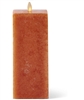 Luminara - Real Flame Effect Pillar Candle - 3-Inches Square x 8.5-Inches - Unscented Orange Wax - Indoor - Remote Ready
