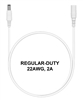 1.6-ft Power Extension Cable (White) - REGULAR-DUTY - 22AWG - 2A -5.5mm x 2.1mm Barrel Connectors - Works with Battery Eliminator Kits