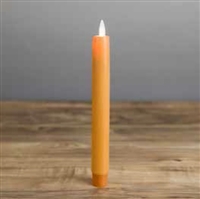 Mystique - Flameless LED Taper Candle - Indoor - Wax Coated - Harvest Orange - 7/8" x 8"