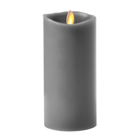 Luminara - 360-Degree Flameless LED Candle - Indoor - Unscented Gravel Grey Wax - Remote Ready - 3" x 6"