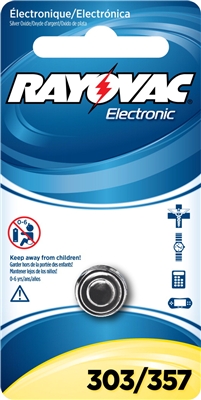 Rayovac -  303/357 - 1.5V - Silver Oxide Button Battery - 1-Pack