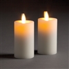 LightLi by Liown - Moving Flame - Flameless LED Candles - Pair of 2.0-Inch x 4.0-Inch Votives - Ivory Wax - Remote Ready