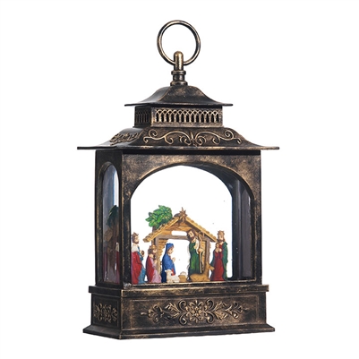 RAZ Imports - 11" Nativity Lighted Water Lantern