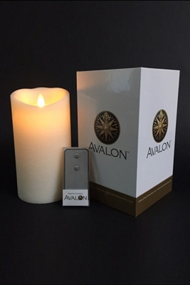 Avalon - Flameless LED Candle - Premium Gift Packaging With Remote - Indoor - Fresh Scent - Frosted Ivory Colored Wax - 4â€ x 7â€