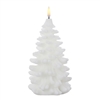 Uyuni - Flameless LED Candles - Christmas Tree Shape - 4.25-Inch x 8-Inch - Nordic White Wax - Remote Ready