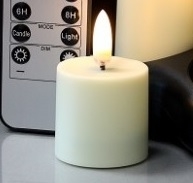 Radiance - Rechargeable Tealight Votive (1 Tealight Votive Only) - Realistic LED Flame Effect - Indoor - Unscented - Remote Ready
