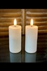 Radiance - By The Light Garden - Pair of 1.5" x 4.25" Votives - Realistic LED Flame Effect - Indoor - Unscented Ivory ABS Plastic - Remote Ready