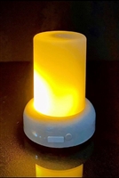 The Light Garden - FlameIllusion (Formerly FlameWave) Mini Advanced Digital Flame Simulation Fire Module - Rechargeable - Indoor - Remote Ready