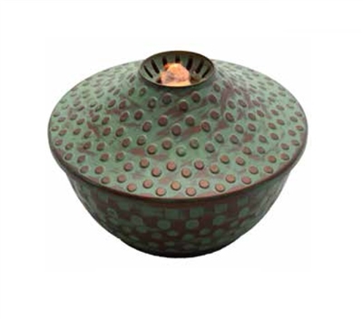 Aqua Torch - LED Light-Up Table-Top Water Fountain - Indoor/Outdoor - 4.75" x 7.25" - Patina