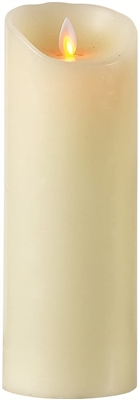 Mystique - Flameless LED Pillar Candle - Indoor - Wax - Ivory - Remote-Ready - 3.25" x 9"