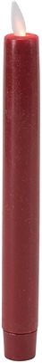 Mystique - Flameless LED Taper Candle - Indoor - Wax Coated - Red - 7/8" x 8" - Remote Ready