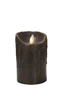 Mystique - Flameless LED Candle - Indoor - Wax - Primitive Walnut - 3.5" x 5"