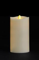 Matrixflame - Flickering Digital Flameless LED Candle - Indoor - Vanilla Scented - Ivory Wax - Remote Ready - 3.5" x 7"
