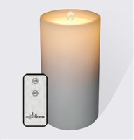 AquaFlame - Flameless LED Candle Fountain - White Resin - Outdoor Safe - 4.2" x 7.8" - Remote Control