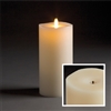 LightLi by Liown - Wick-to-Flame - Moving Flame - Flameless LED Candle - Indoor - Ivory Paraffin Wax - Remote Ready - 4" x 9"