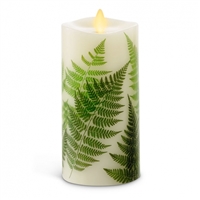 Luminara - Flameless LED Candle - Faux Fern - Indoor - Unscented White Wax - Remote Ready - 3" x 6.5"