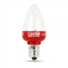 Feit Electric - LED Bulb - C7 Clear (Lights Up Red) - Night Light - 2-Pack - Red - Non-Dimmable