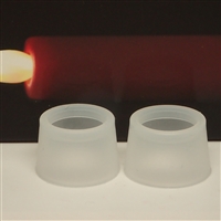Taper Candle Cots - Pair - Frosted Clear Silicon Rubber