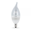 Feit Electric - LED Bulb - Clear Candelabra Flame Tip - E12 Base - 25W Equivalent - 3000K Warm White - 200 Lumens - Dimmable