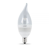 Feit Electric - LED Bulb - Clear Candelabra Flame Tip - E12 Base - 25W Equivalent - 3000K Warm White - 200 Lumens - Dimmable