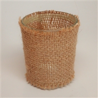 David Tutera Casual Elegance - Tealight Candle Cup Holder - Burlap Cover - 2.2" x 2.6"