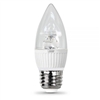 Feit Electric - LED Bulb - Clear Candelabra Torpedo Tip - E26 (Medium) Base - 40W Equivalent - 3000K Warm White - 310 Lumens - Dimmable