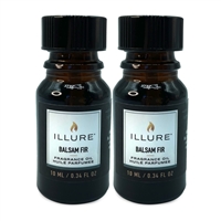 iLLure Fragrance Oils For iLLure Diffuser Pillar Candle - 2 x 0.34 Fluid Ounce Bottles - Balsam Fir