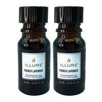 iLLure Fragrance Oils For iLLure Diffuser Pillar Candle - 2 x 0.34 Fluid Ounce Bottles - French Lavender