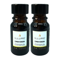 iLLure Fragrance Oils For iLLure Diffuser Pillar Candle - 2 x 0.34 Fluid Ounce Bottles - Lemon Verbena