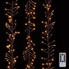 RAZ Imports - 10' LED Cluster Light Garland + Remote - 300 Warm White LEDs on BrownWire