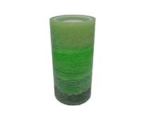 Gift Essentials - Wax LED Candle Fountain - Green Wax - 3.5" x 7.25" - Remote Control