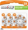 Rayovac -  Size 13 - 1.45V - Zinc-Air Hearing Aid Battery - 24-Pack