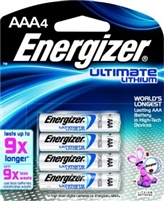 Energizer - AAA - 1.5V - Ultimate Lithium Battery - 4-Pack