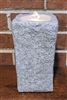 Fantastic Craft Candle Water Fountain - Stone Grey Wax - Textured Rock-Like Finish - 4" x 4" x 8" - Remote Control Included