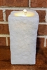 Fantastic Craft Candle Water Fountain - White Wax - Textured Rock-Like Finish - 4" x 4" x 8" - Remote Control Included