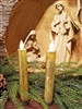 Fantastic Craft - Set of 2 Moving Flame LED Taper Candles - Gold Wax - 7" Tall - Remote Included